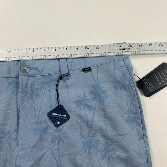 NWT Travis Mathew Smooth Talker Shorts Mens Size 38 Blue Golf Flat Front Stretch - Picture 10 of 15